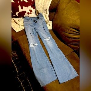 Express flare high rise jeans